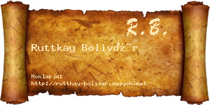 Ruttkay Bolivár névjegykártya